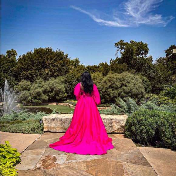 Vibrant Pink Two-Piece Gown - Picture 2 of 6